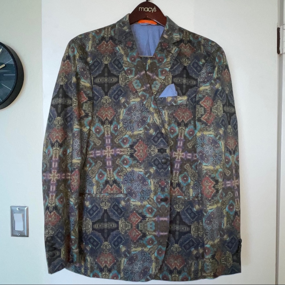 TALLIA MENS BOHO PATTERN SUIT 42R BLAZER 34 PANT